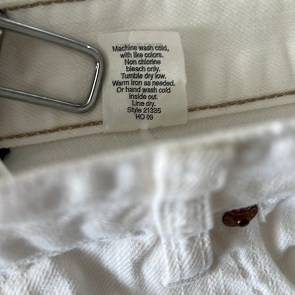 J. Crew White Denim Mini Skirt Size 8 Vintage Y2K distressed grunge stitching - Picture 7 of 7